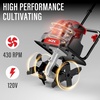 image:imageMZK 12Inch 105 Amp Corded Electric TillerCultivator for Gardening 8inch tillling Depth Powerful and Lightweight Tiller Electric Garden Rototiller for LawnYardGarden Soil DiggingTC12A03Red