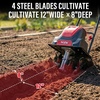 image:imageMZK 12Inch 105 Amp Corded Electric TillerCultivator for Gardening 8inch tillling Depth Powerful and Lightweight Tiller Electric Garden Rototiller for LawnYardGarden Soil DiggingTC12A03Red