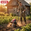 image:imageMZK 12Inch 105 Amp Corded Electric TillerCultivator for Gardening 8inch tillling Depth Powerful and Lightweight Tiller Electric Garden Rototiller for LawnYardGarden Soil DiggingTC12A03Red