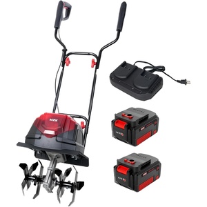image:imageMZK 40V 12inch Cordless Garden Tiller 12In Width and 86In Depth Garden RototillerBattery Powered Garden Cultivator for LawnGardeningSoil Cultivation2  40Ah BatteryampCharger IncludedTC12D02Red