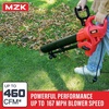 image:imageMZK 3in1 Electric Leaf Blower Vacuum Mulcher Corded  Blows vacuums and mulches leaves with 460 CFM airflow and 40L bag for gardens yards and walkwaysRed