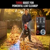 image:imageMZK 40V Leaf Vacuum Mulcher 600 CFM Cordless Blower  Highairflow 3in1 tool with 40L bag and dual batteries for leaf collection around lawns and drivewaysRed