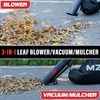 image:imageMZK 40V Leaf Vacuum Mulcher 600 CFM Cordless Blower  Highairflow 3in1 tool with 40L bag and dual batteries for leaf collection around lawns and drivewaysRed