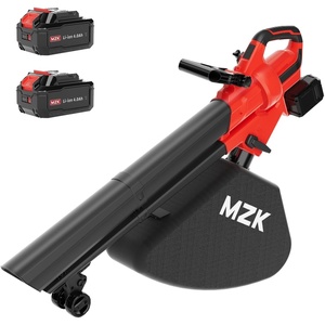 image:imageMZK 40V Leaf Vacuum Mulcher 600 CFM Cordless Blower  Highairflow 3in1 tool with 40L bag and dual batteries for leaf collection around lawns and drivewaysRed