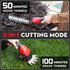image:imageMZK 20V 2in1 Pole Hedge Trimmer amp Grass Shear 13Foot ReachRED