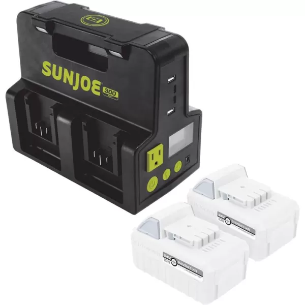 Snow Joe CERTIFIED AUTHENTIC 24V-2AMP-SK1R Rapid Starter Kit  5.0Ah Battery)
