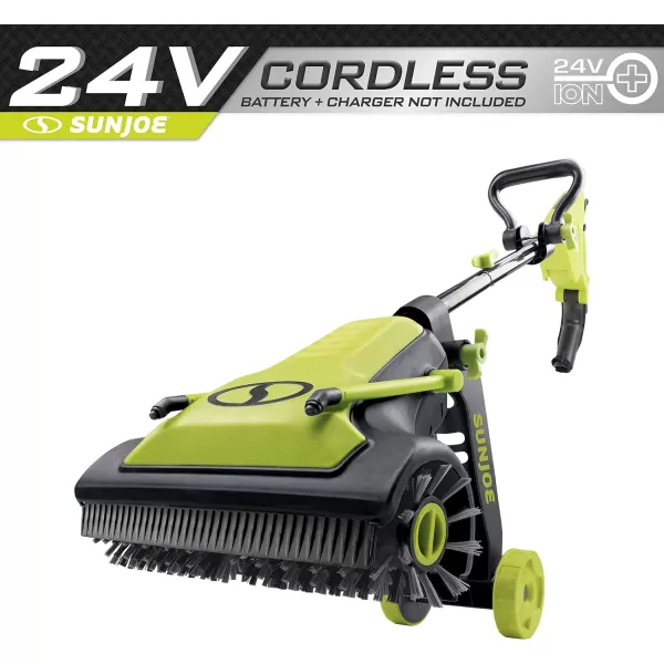 Sun Joe 24V-PSC 24-Volt IONMAX Cordless Surface &amp; Patio Cleaner Kit, Nylon Bristle Brushes, Dual Spray Nozzle, W/ 4.0-Ah Battery + Charger