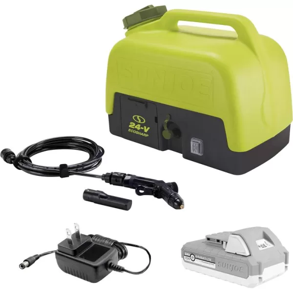 Sun Joe 24V WA24C-LTE IONMAX Cordless Go-Anywhere Portable Sink/Shower Spray Washer Kit, 5 Gal, w/ 2.0Ah Battery + Charger