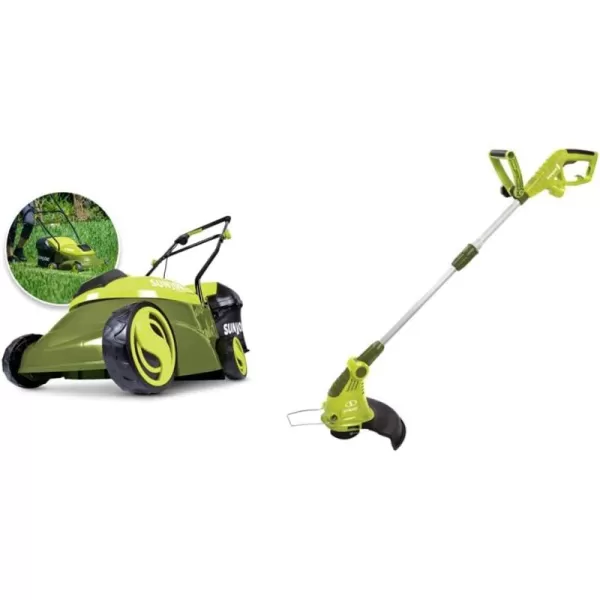 Sun Joe MJ401C-XR 14-Inch 28-Volt 5-Amp Cordless Lawn Mower w/Brushless Motor, 10.6-Gallon Detachable Collection Bag, Lightweight, Green