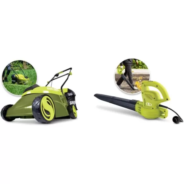 Sun Joe MJ401C-XR 14-Inch 28-Volt 5-Amp Cordless Lawn Mower w/Brushless Motor, 10.6-Gallon Detachable Collection Bag, Lightweight, Green