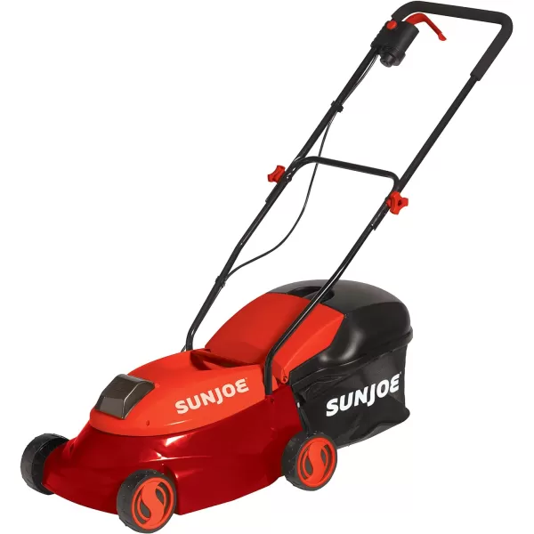 Sun Joe MJ401C-XR 14-Inch 28-Volt 5-Amp Cordless Lawn Mower w/Brushless Motor, 10.6-Gallon Detachable Collection Bag, Lightweight, Green