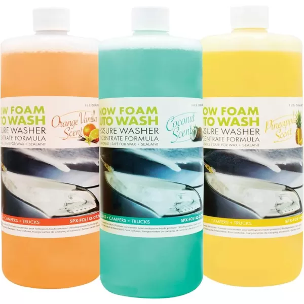 Sun Joe SPX-FCS1G-COC Premium Snow Foam Coconut Scent Car Wash Soap &amp; Cleaner, 1 Gallon)