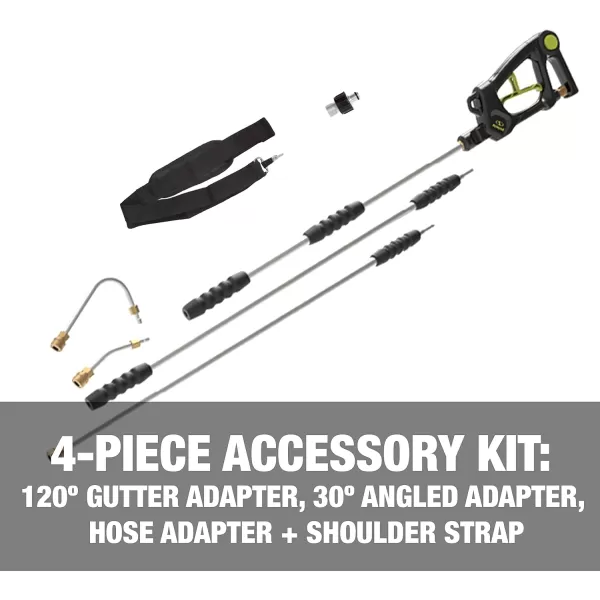 Sun Joe SPX-SRL9 Universal Sky Lance Extension Spray Wand for Most Gas and Electric Pressure Washers Rated up to 4000-PSI Max, w/ 4-Piece Accessory Kit, 9-Foot