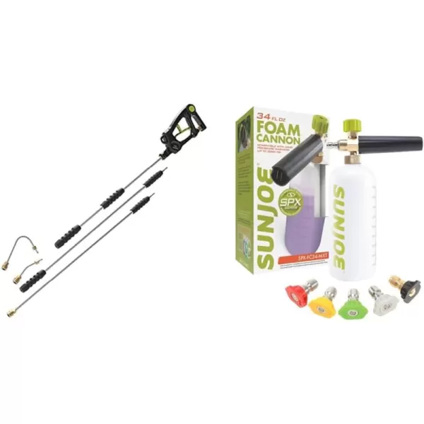 Sun Joe SPX-SRL9 Universal Sky Lance Extension Spray Wand for Most Gas and Electric Pressure Washers Rated up to 4000-PSI Max, w/ 4-Piece Accessory Kit, 9-Foot