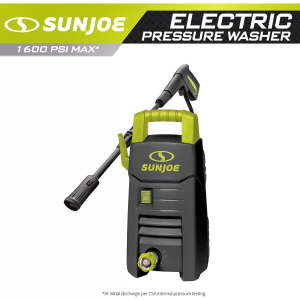 Sun Joe SPX201E 1350 Max PSI 1.45 GPM 10-Amp Electric Pressure Washer, Green
