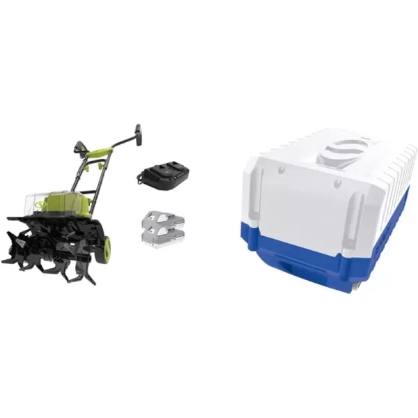 Kit (w/ (2x) 2.0-Ah Batteries + Charger) Tiller/Cultivator + Battery Tiller + Cultivator, 14-Inch Tilling Width
