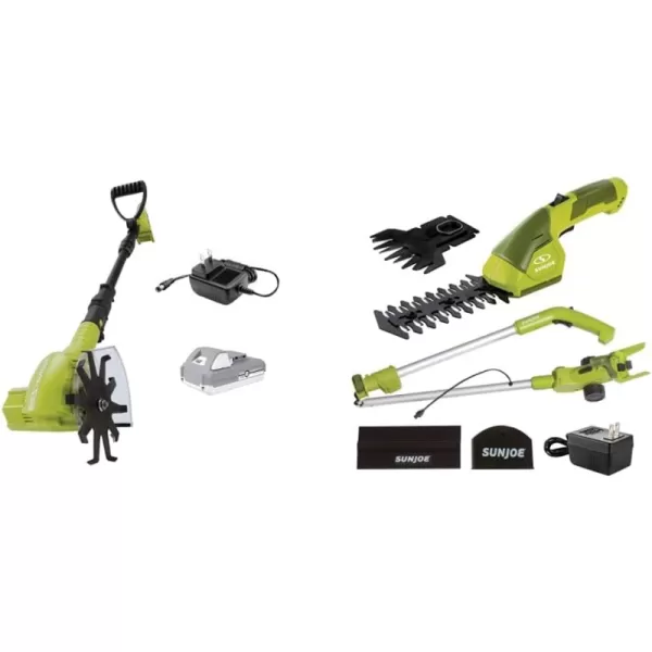 Kit (w/2.0-Ah Battery + Charger) Tiller/Cultivator + hedge trimmer, G4HJ605CC Tiller + Weeder, .9-Inch Tilling Width