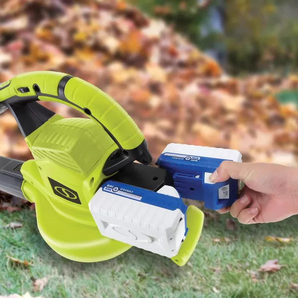 Sun Joe 24V-X2-BVM190 48-Volt IONMAX Cordless Leaf Blower Vacuum Mulcher Kit, 190-MPH, 340-CFM, w/ 2 x 4.0-Ah Batteries + Charger