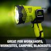 imageSun Joe 24V1500FLLTE 24V IONMAX Cordless 1500Max Lumen LED Handheld FlashlightSpotlightFloodlight 700Yard Illumination 90Degree Pivot Head Belt Hook w 20Ah Battery and ChargerKit w20Ah battery  charger