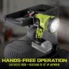 imageSun Joe 24V1500FLLTE 24V IONMAX Cordless 1500Max Lumen LED Handheld FlashlightSpotlightFloodlight 700Yard Illumination 90Degree Pivot Head Belt Hook w 20Ah Battery and ChargerPromotional Kit w20Ah battery  charger