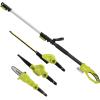 imageSun Joe 24VGTS4004XT 24V IONMAX BlowerHedge Trimmer ampamp 8in Pole Saw Kit w2x24V 20Ah Batt Charger ampamp PoleGTS4001C Kit w 20Ah Battery  Charger