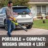 imageSun Joe 24VTBLTEP1 24Volt IONMAX Jet Blower Cordless Compact Turbine Leaf Blower 100MPH Promotional Kit w 20Ah Battery and ChargerBlower