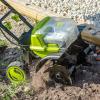 imageSun Joe 24VX2TLR14 48Volt iON Cordless Garden TillerCultivator Kit  W 2 x 20Ah Batteries and Charger