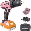 imageSun Joe 24VDDKLTXPNK 24V IONMAX Cordless 2Speed Drill Driver Kit w 15Ah Battery ampamp Charger Magnetic Screw Tray Builtin Bubble Level and more 265 InLbs Torque 24Positions PinkCordless Drill Bundle  Pink w 15Ah Battery  Charger