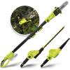 imageSun Joe 24VGTS4004XT 24V IONMAX BlowerHedge Trimmer ampamp 8in Pole Saw Kit w2x24V 20Ah Batt Charger ampamp PoleGTS4001C Kit w 20Ah Battery  Charger