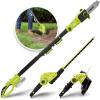 imageSun Joe 24VGTS4004XT 24V IONMAX BlowerHedge Trimmer ampamp 8in Pole Saw Kit w2x24V 20Ah Batt Charger ampamp PoleGTS4002C Kit w 20Ah Battery  Charger