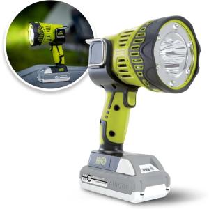 imageSun Joe 24V1500FLLTE 24V IONMAX Cordless 1500Max Lumen LED Handheld FlashlightSpotlightFloodlight 700Yard Illumination 90Degree Pivot Head Belt Hook w 20Ah Battery and ChargerPromotional Kit w20Ah battery  charger