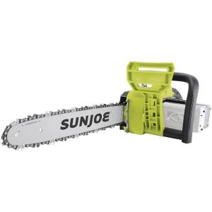 imageSun Joe 24VX2CS16 48Volt IONMAX Cordless Chain Saw 16inch Kit w 2 x 20Ah Batteries  Quick ChargerKit w Replacement Chain  2 x 20Ah Batteries  Dual Charger