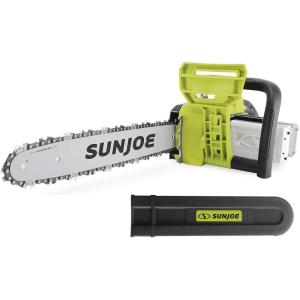 imageSun Joe 24VX2CS16 48Volt IONMAX Cordless Chain Saw 16inch Kit w 2 x 20Ah Batteries  Quick ChargerTool Only No Batteries  Charger