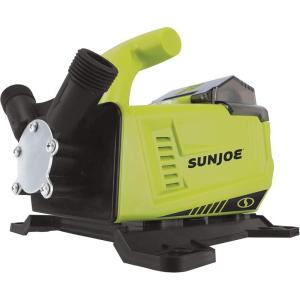 imageSun Joe 24VXFP5LTE 24Volt IONMAX Cordless Transfer Pump Kit 50GPM 13Ft Suction Lift 52Ft Head Height Kit w 20Ah Battery  ChargerTool Only