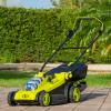imageSun Joe 24VX217LM 48Volt 17Inch Mulching WalkBehind Lawn Mower w11Gallon Grass Catcher ampamp 6Position Height Adjustment Included Cordless Kit w 2x 40Ah Battery and ChargerKit w 2x 40Ah Battery and Charger