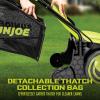 imageSun Joe AJ801E 12Amp Electric Dethatcher and Scarifier wRemoveable 8 Gal Collection Bag Height Adjustment ampamp Airboost Technology 13 Inch Black126Inch  12Amp Corded