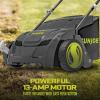 imageSun Joe AJ801E 12Amp Electric Dethatcher and Scarifier wRemoveable 8 Gal Collection Bag Height Adjustment ampamp Airboost Technology 13 Inch Black13Inch  12Amp Corded