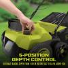 imageSun Joe AJ801E 12Amp Electric Dethatcher and Scarifier wRemoveable 8 Gal Collection Bag Height Adjustment ampamp Airboost Technology 13 Inch Black15Inch  Cordless Kit w2 x 4Amp Batteries