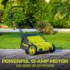 imageSun Joe AJ801E 12Amp Electric Dethatcher and Scarifier wRemoveable 8 Gal Collection Bag Height Adjustment ampamp Airboost Technology 13 Inch Black15Inch  13Amp Corded