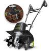 imageSun Joe Electric Garden Tiller Cultivator Steel Tines 12 Amp 16 Inch Black16Inch  135Amp