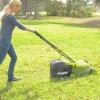 imageSun Joe MJ401CPRO 14Inch 28Volt Cordless Push Lawn Mower wRear Discharge Chute Pro Version14Inch  28Volt 4Amp Cordless wSide Discharge
