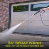 imageSun Joe SPX3000 Electric Pressure Washer 2030PSI Working Pressure PWMARated 12GPM Water Flow Dual Onboard Soap Foam Tank Metal Lance and Quick Connect Tips Black