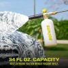 imageSun Joe SPXFC34PRO Foam Cannon for SPX Series Electric Pressure Washers 34 Oz 14quot Quick Connector Adjustable Spray Nozzle White