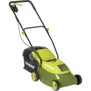 imageSun Joe MJ401CPRO 14Inch 28Volt Cordless Push Lawn Mower wRear Discharge Chute Pro Version14Inch  28Volt 4Amp Cordless wSide Discharge