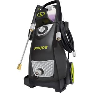 imageSun Joe SPX3000 Electric Pressure Washer 2030PSI Working Pressure PWMARated 12GPM Water Flow Dual Onboard Soap Foam Tank Metal Lance and Quick Connect Tips Black
