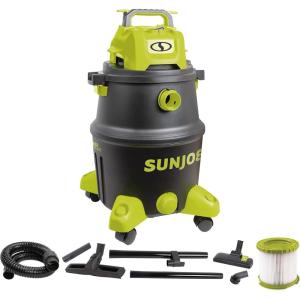 imageSun Joe SWD12000 12Gallon 1200Watt 65 Peak HP WetDry Shop Vacuum HEPA Filtration Wheeled wCleaning Attachments for Home Workshops Pet Hair and Auto Use 12 Gallon Black