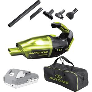 imageAJVACP1 24V Cordless WetDry Handheld Vacuum w5 Attachments Bag Kit w 2Ah Battery and Charger GreenCordless