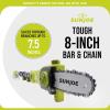 imageSun Joe 24V Cordless Pole Chainsaw Electric Telescoping Tree Trimmer Green 24VPS8LTECordless Pole Saw