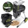 imageSun Joe Wood Chipper Shredder 15Amp Corded Electric Yard Waste Shredding Machine with Collection Bag 17 Inch Cutting Diameter Black CJ603EShredder