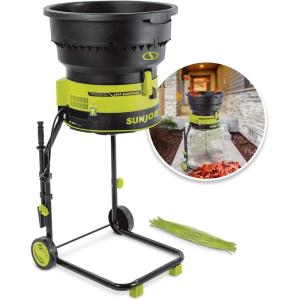 imageSun Joe Electric Leaf MulcherShredder Outdoor 13 Amp 8000 RPM Machine  Mulch up to 55 Gallons per Minute Adjustable Control Dial SDJ61615Amp
